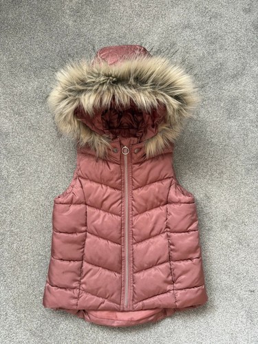 Girls pink puffer gillet - h&m,