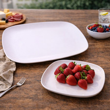 Set of 2 White Porcelain