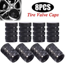 Black Vehicle Car Wheel Tyre Tire Rim Air Stem Valve Cap Dust Cover Accessories