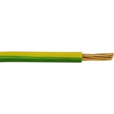 10mm Earth Green Yellow Single Core 6491X Cable Wire Wiring Bonding Earthing.