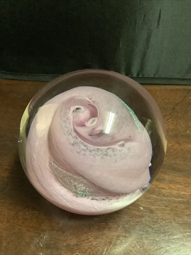 Vintage glass paperweight ball - vintage,