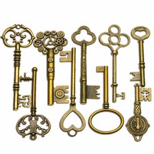 9pcs  old Brass Skeleton Lot