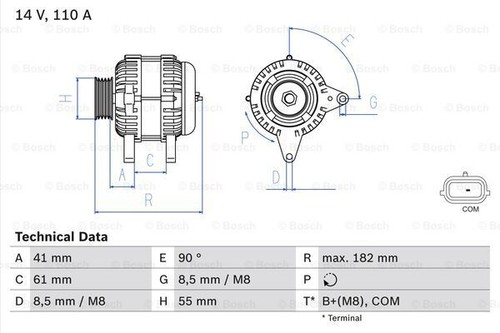 986 080 710 bosch alternator - 986,
