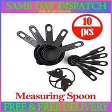 10pcs Plastic Measuring Cups and Spoons for Baking Tea Coffee Kitchen Tool