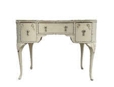 Vintage Dressing Table Kidney Shape Petite Queen Anne Style Painting Project