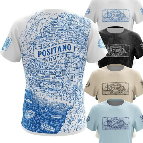 Positano italy graphic - positano,