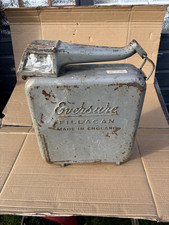 Vintage Eversure Fillacan Petrol Fuel Jerry Can Made in England silver