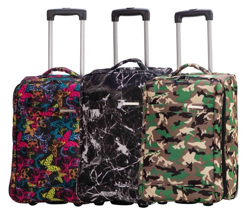 Print design suitcases wheeled - print,
