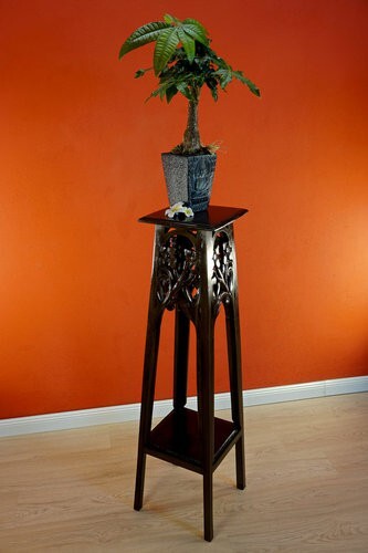 Mahogany wood flower stand - wood,
