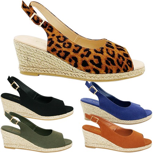Ladies womens mid wedge - womens, buckle