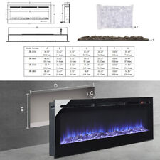 50-100" Electric Insert Fire LED Fireplace 9-12 Flame Wall/Inset Mount/Freestand