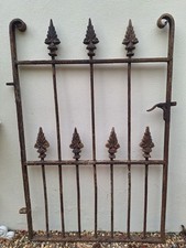 Antique Reclaimed Victorian Wrought Garden Gate Arrow Top Scroll Design FREE P&P