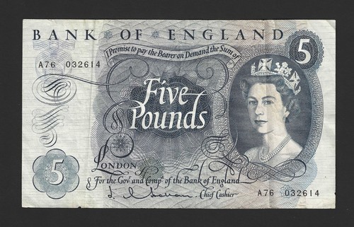 Boe old banknote - -, £5