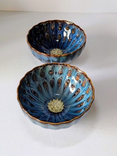 Pair studio pottery - of, bowls
