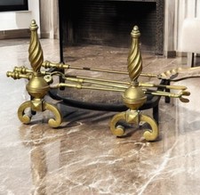 Brass fireside tools fire - fireside,