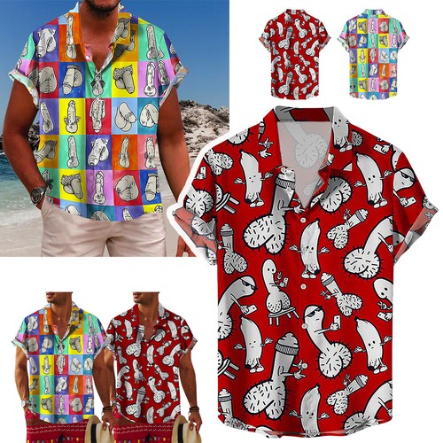 Mens button down shirts funny - button,