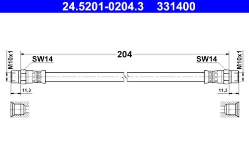 Ate brake hose for bmw - brake,