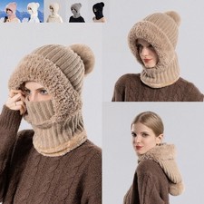Winter Knit Hat with Fleece