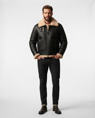 Men bomber jacket black - b3,