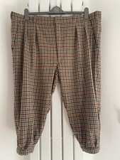 Men’s POGSON DAVIS  tan check tweed wool breeks, Waist 42”- 44”