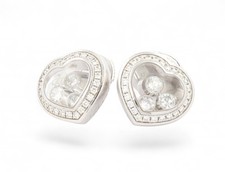 CHOPARD Happy Diamonds Earrings Floating Diamonds 0.7ct 18ct White Gold - £8230