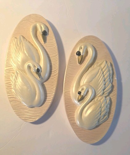Vintage pair pink chalkware - vintage,