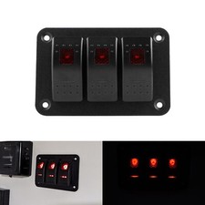 3 Gang Rocker Switch Panel LED