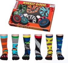 United Oddsocks Wheely Good Box of 6 Boys Odd Socks Car Designs - UK Size 12-5.5