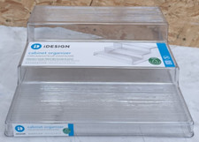 iDesign Spice Rack with 3 Compartments, Small Display Cabinet Organiser Clear