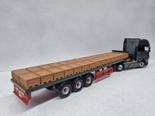 1/50 Scale Short Crate Flatbed Truck Load