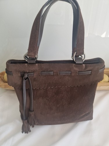 Furla brown suede tote - brown,