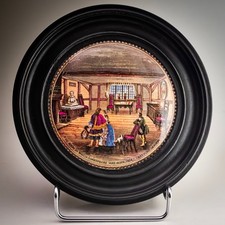 Victorian prattware pot - prattware, lid