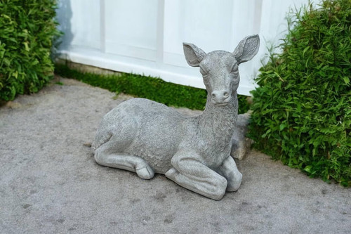 Concrete fawn massive figure - fawn,