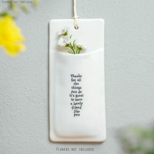 Porcelain wall vase - wall,