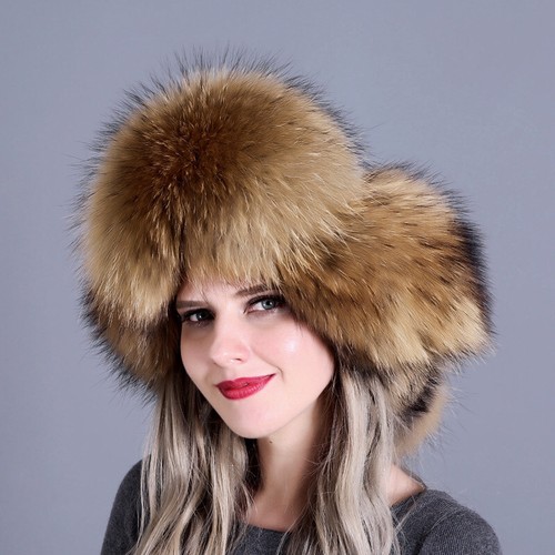 Women real fox fur hat - real,