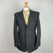 William Hunt Moon Tweed Blazer Jacket Men's 40R Grey Country Sport Coat Wool