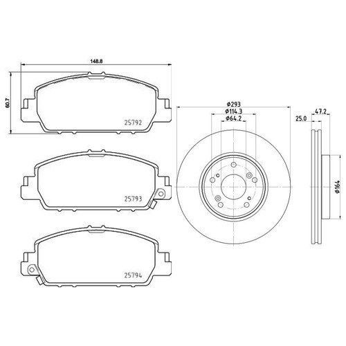 Mintex front brake - brake, internally