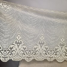 Vintage Ivory Lace Cottage Curtain Decorative Privacy Sold By Meter 18.5" Drop  