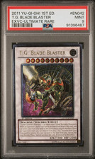 YUGIOH Ultimate Rare T.G. Blade Blaster EXVC-EN042 1st Edition PSA 9