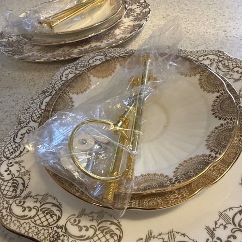 Gold white 3 tier china - 2,