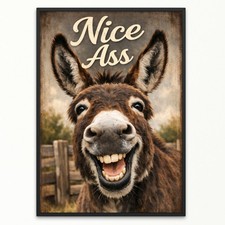 Nice Ass Donkey Wall Print Art