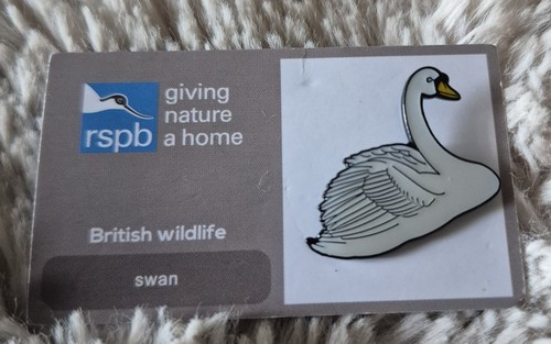 Rspb bird pin badge swan - rspb,