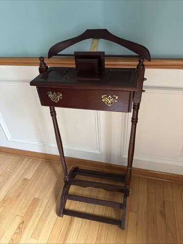 Vintage valet stand drawer - stand, w/
