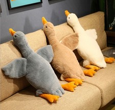 Giant Duck Plush Toys Fluffy Sleep Pillow Goose Cute Swan Soft Dolls