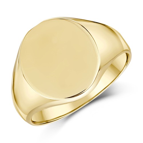 9ct yellow gold men oval - gold, men's