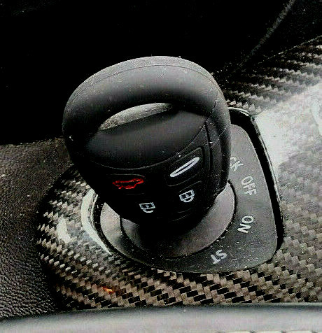Black silicone key fob cover - silicone,