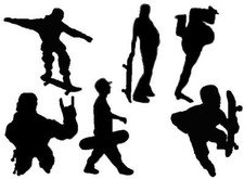 Skater Skateboard Stickers, Lots of Colours, Crafting, Decoration, Furniture.