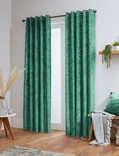 Crushed Velvet Curtains Pair