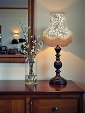 Grey paisley table lampshades