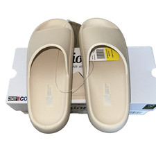 Sliders Platform Clogs Beige